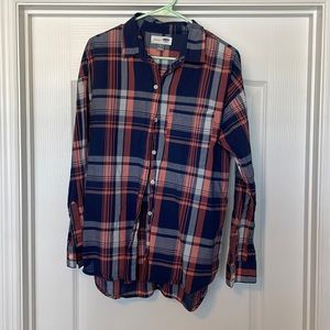 Old navy boyfriend light plaid M